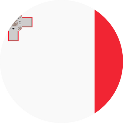 Circle flag vector of Malta